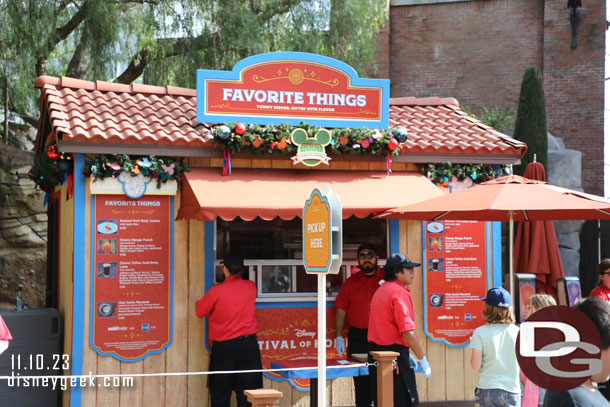 Disney Festival of the Holidays marketplaces were all open, waits looked moderate considering it was opening day.