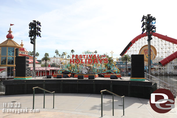 The main stage sits quiet throughout the day this year.