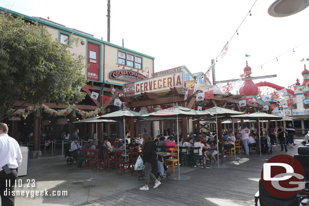 San Fransokyo Square has Christmas decorations, but they are holdovers from the Pacific Wharf