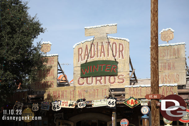 A look at some of the Cars Land Christmas decorations