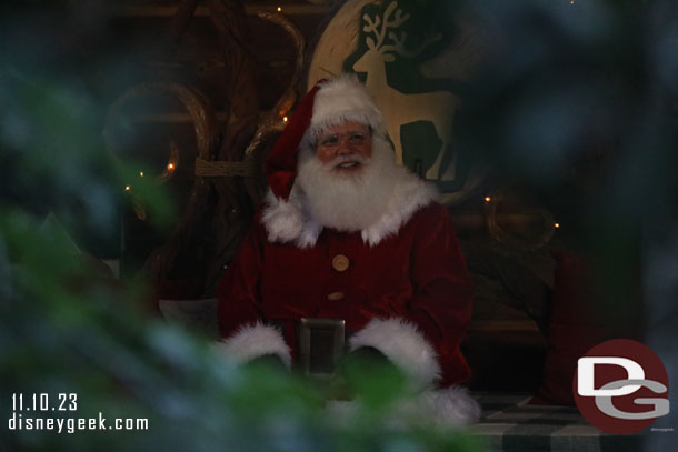 Santa was greeting guests