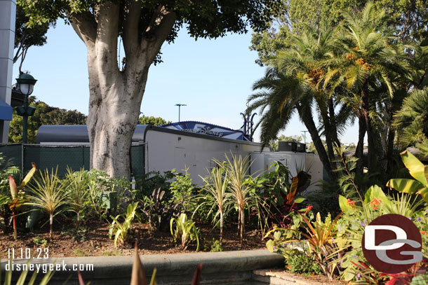 A temporary trailer is parked alongside the Star Wars Trading Post. Assuming this is the future home of Earl of Sandwich