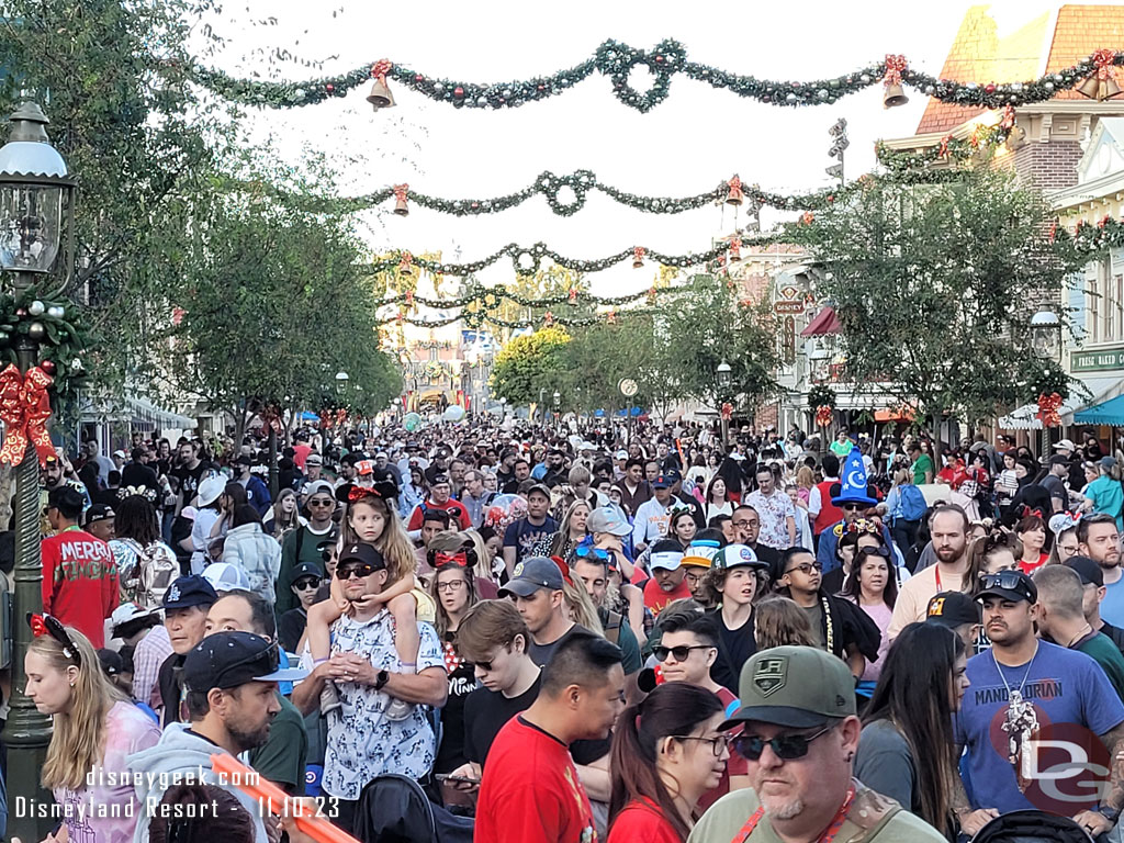 4:14pm - Post parade congestion on Main Street USA