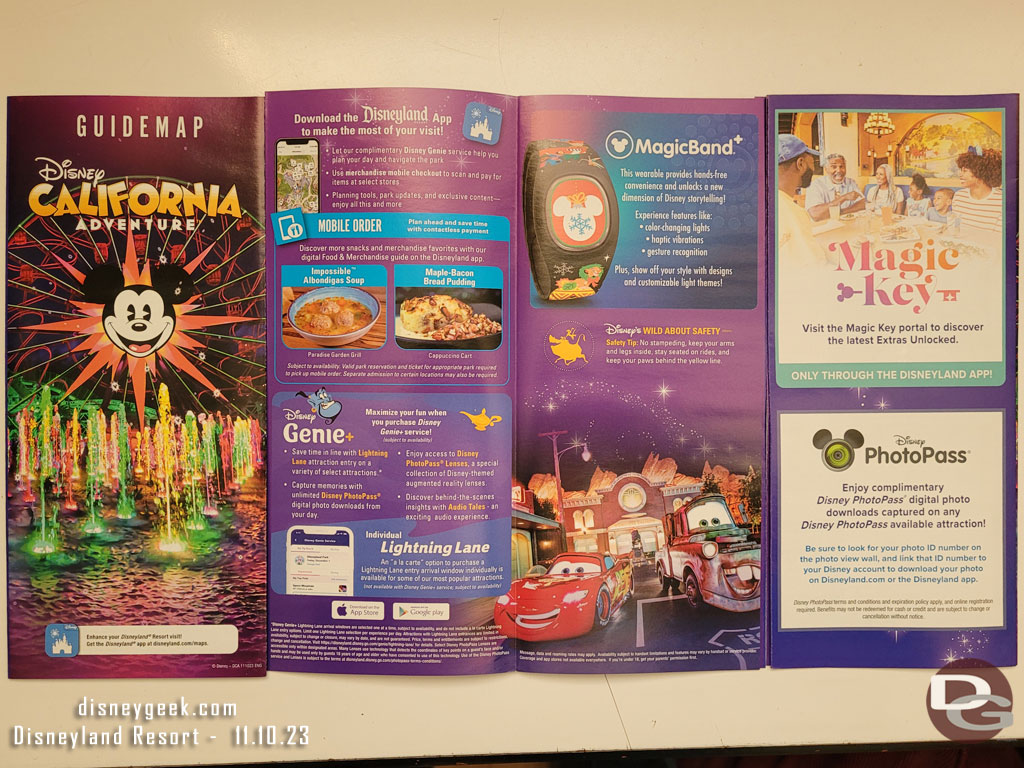 Disney California Adventure guidemap