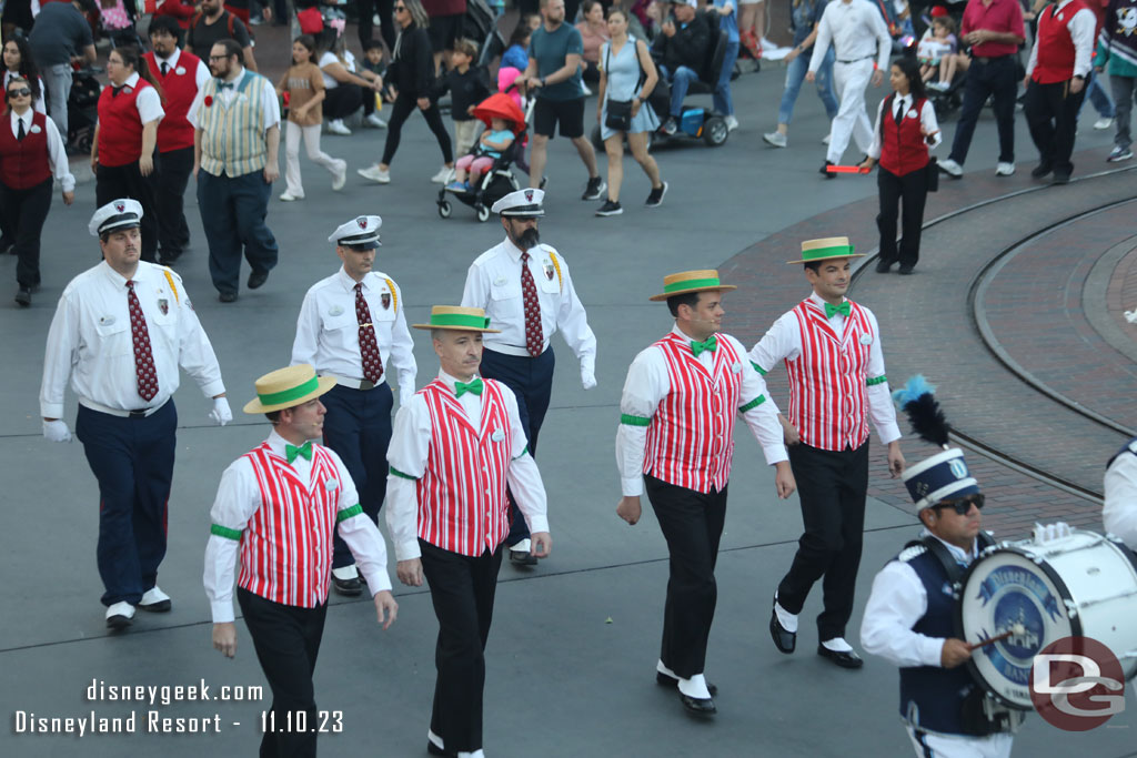 The Dapper Dans have their holiday outfits on .