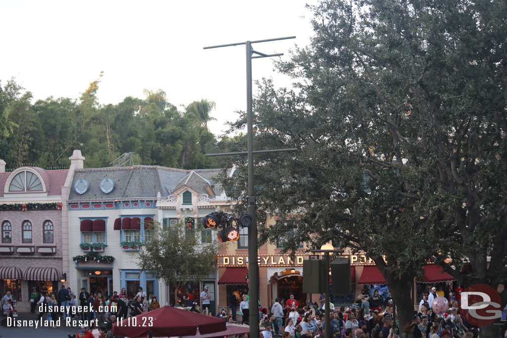 Equipment for the candlelight is showing up around Town Square