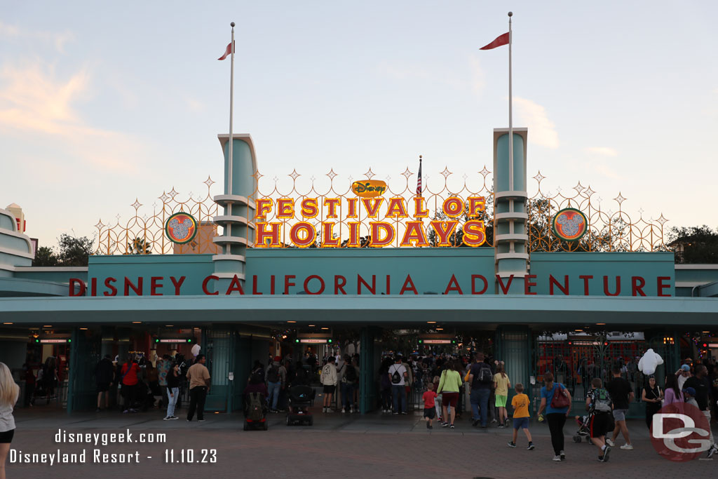 Back to Disney California Adventure