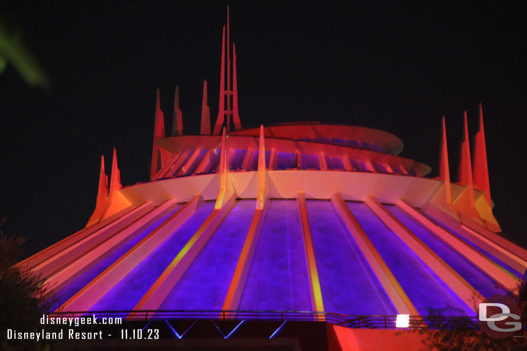 Space Mountain has new lighting effects and projections since my last visit