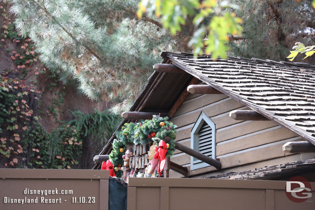 Even the part of the store behind the construction wall was decorated