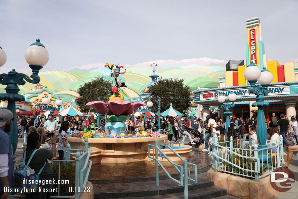 The fountain has returned too