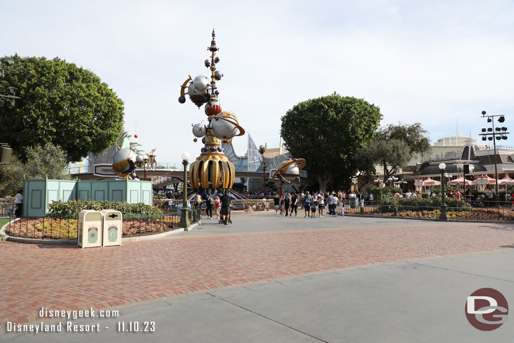 Some open pavement in front of Tomorrowland at the moment