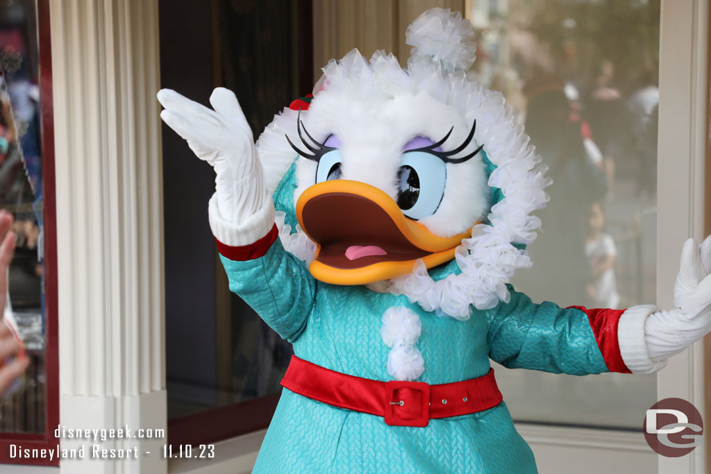 Daisy Duck in her new winter outfit