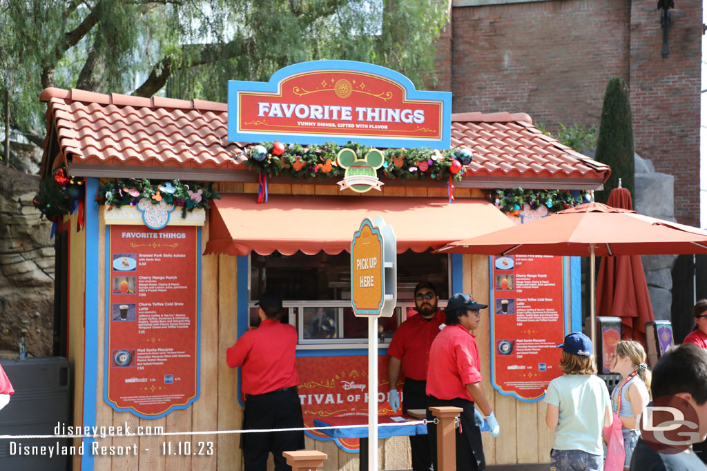 Disney Festival of the Holidays marketplaces were all open, waits looked moderate considering it was opening day.