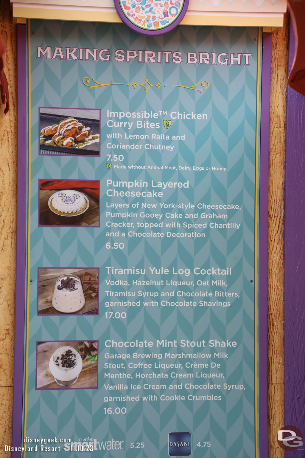 Making Spirits Bright Marketplace Menu