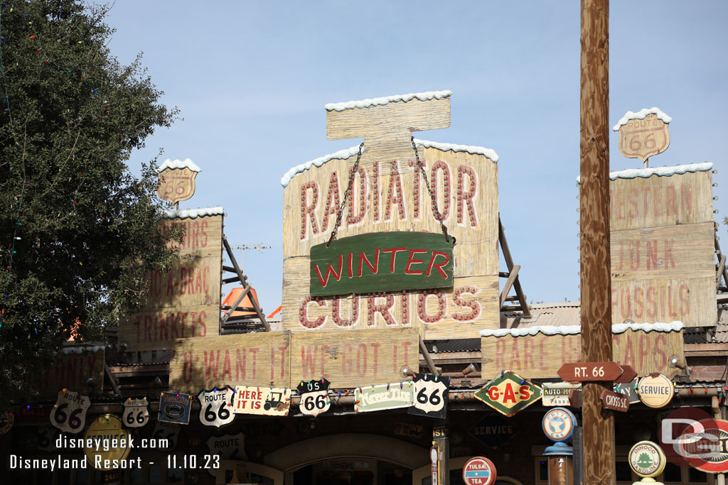 A look at some of the Cars Land Christmas decorations