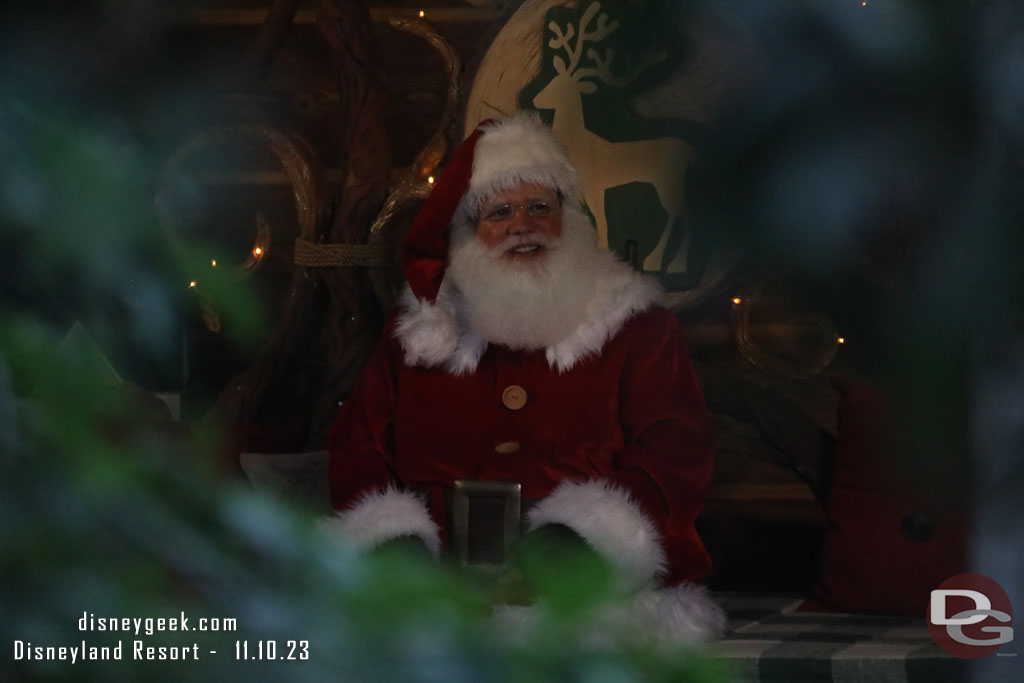 Santa was greeting guests