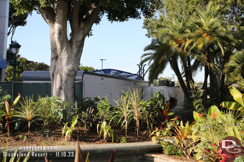 A temporary trailer is parked alongside the Star Wars Trading Post. Assuming this is the future home of Earl of Sandwich