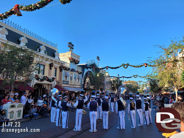 The Disneyland Band performing before the parade