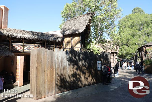 No visible progress on the Adventureland entrance work