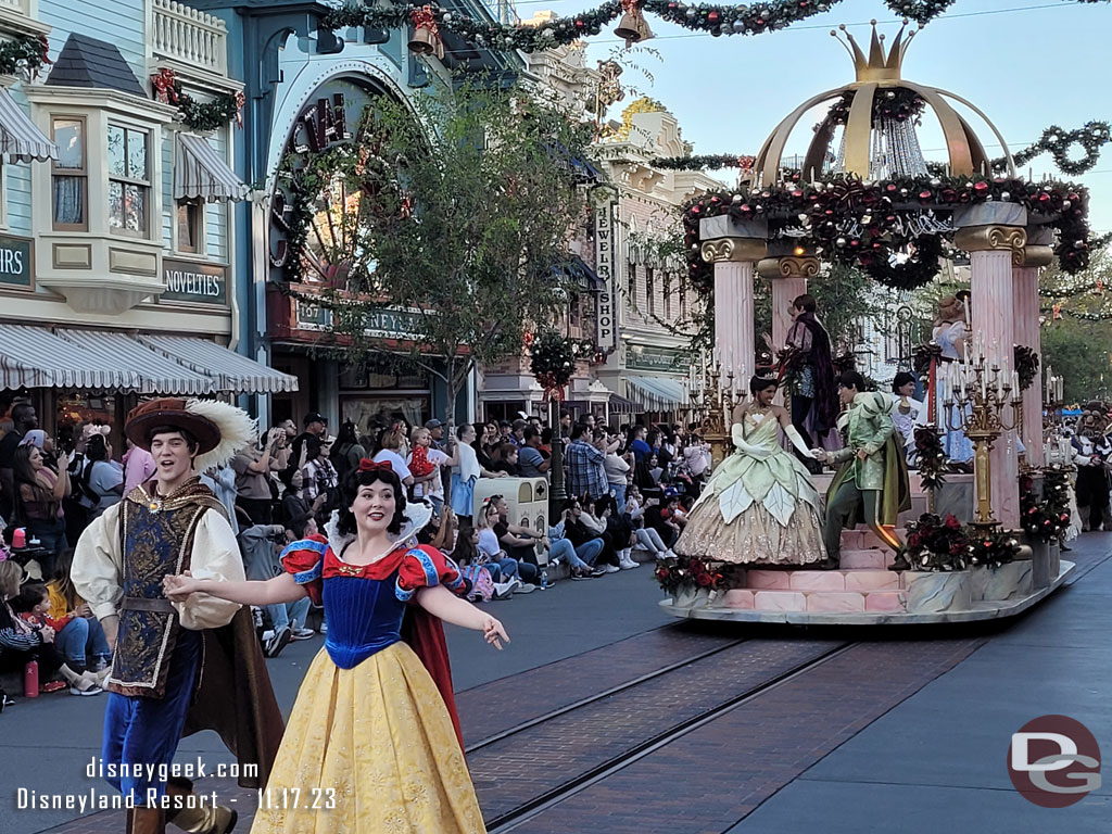 Snow White leading the Christmas Ball