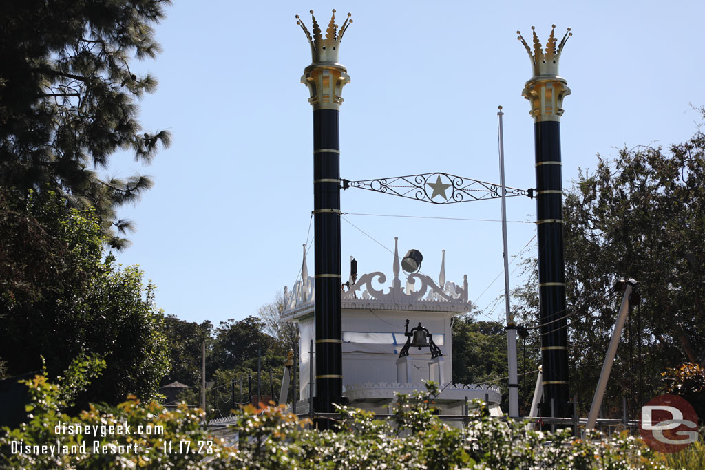 The Mark Twain Riverboat renovation continues.