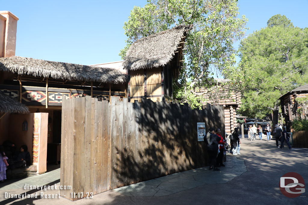 No visible progress on the Adventureland entrance work