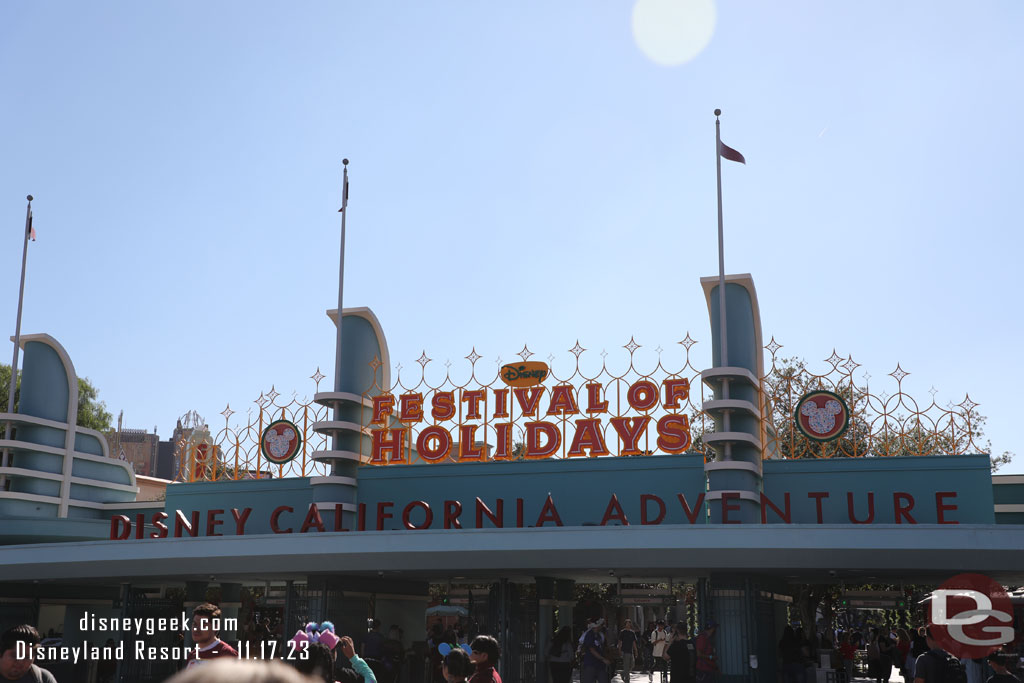 11:18am - Time to head to Disney California Adventure