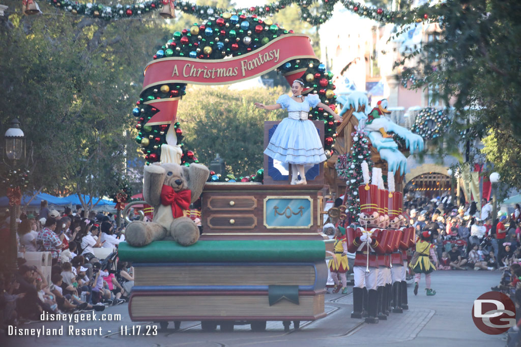 3:45pm - A Christmas Fantasy parade arriving on Main Street USA