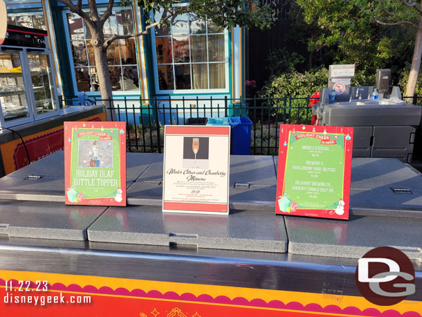 An assortment of holiday offerings at this cart near the Bay Area