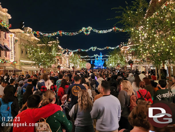 Found a spot on  Main Street USA for Believe in Holiday Magic Fireworks