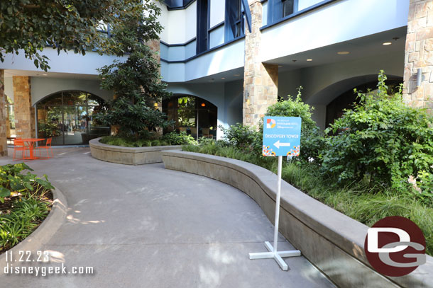 Signs to try and guide people to the new tower.. guess they were trying to take this path to reach it and running into the closed pool gate.  