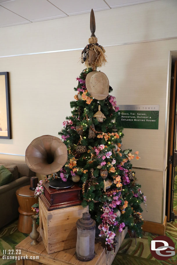 The same two trees are up in this lobby as year's past