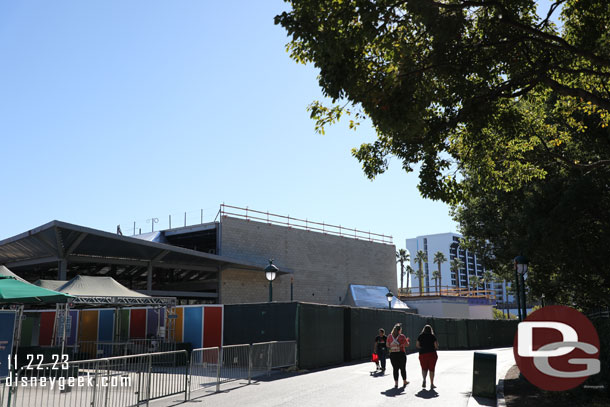 Downtown Disney construction from the walkway before security.  This is the side of Din Tai Fung