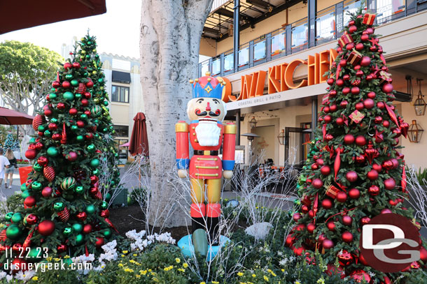 Christmas decorations are up in Downtown Disney.