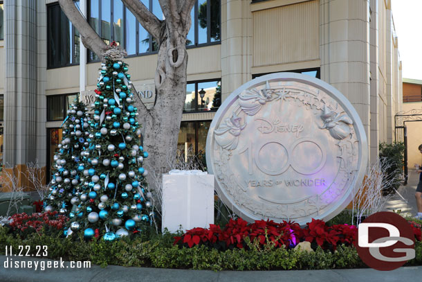 The Disney100 medallions are still up.