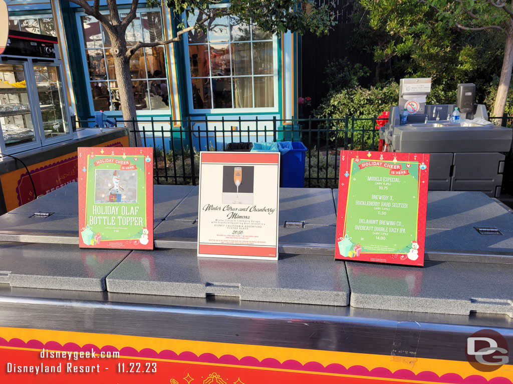 An assortment of holiday offerings at this cart near the Bay Area