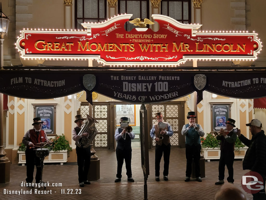 8:05pm - Dickens Yuletide Band performing in Town Square