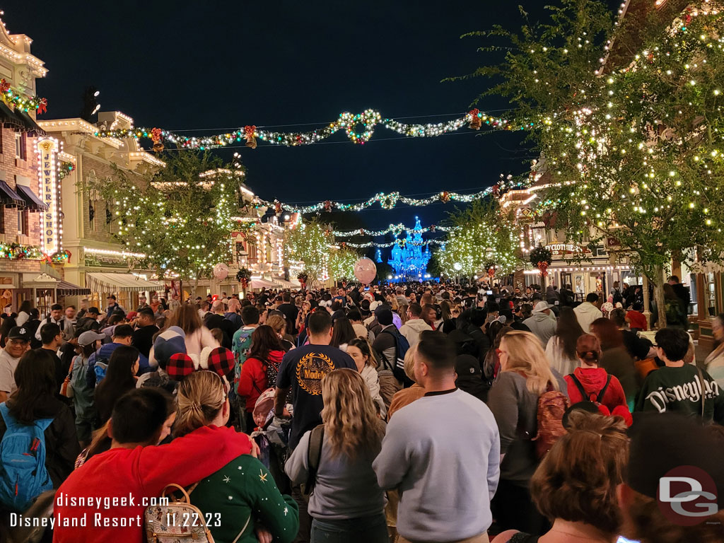 Found a spot on  Main Street USA for Believe in Holiday Magic Fireworks