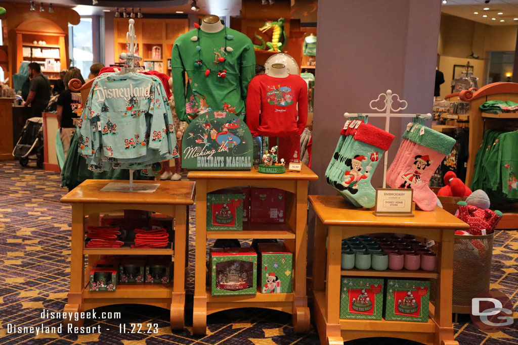 Some holiday merchandise