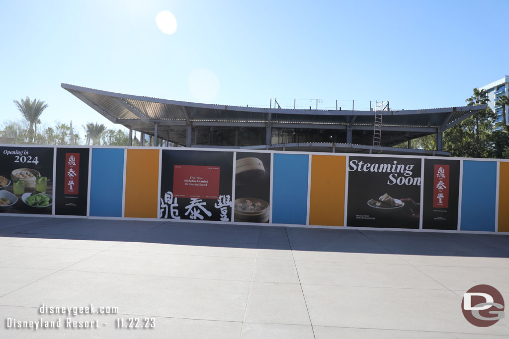 A wide view of the work on Din Tai Fung