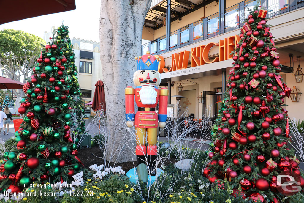 Christmas decorations are up in Downtown Disney.