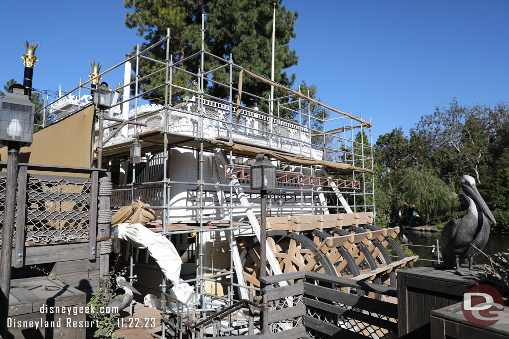 The Mark Twain Riverboat renovation continues.