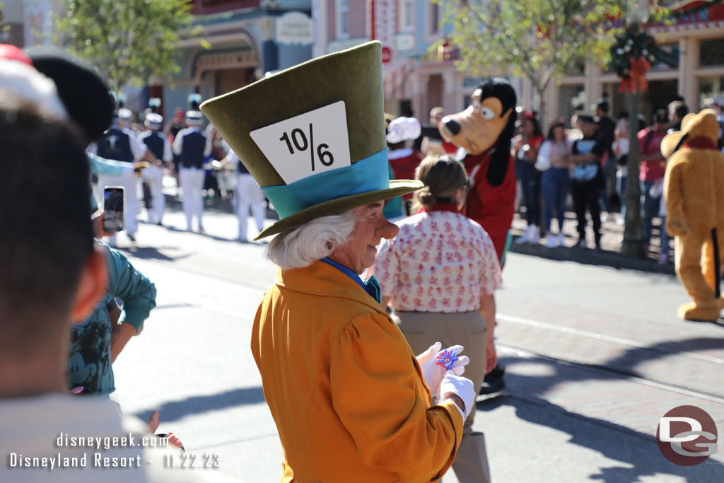 The Mad Hatter enjoying the procession