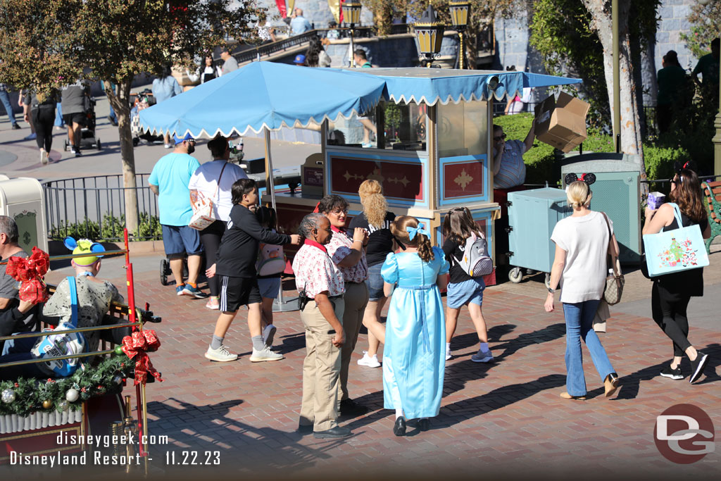 Wendy visiting with guests and cast members