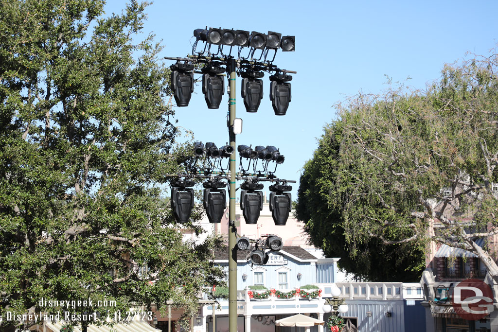 Lighting set up for the Candlelight Ceremony in a little over a week.