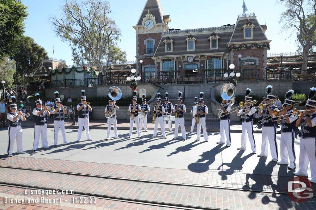 The Disneyland Band performing in Town Square