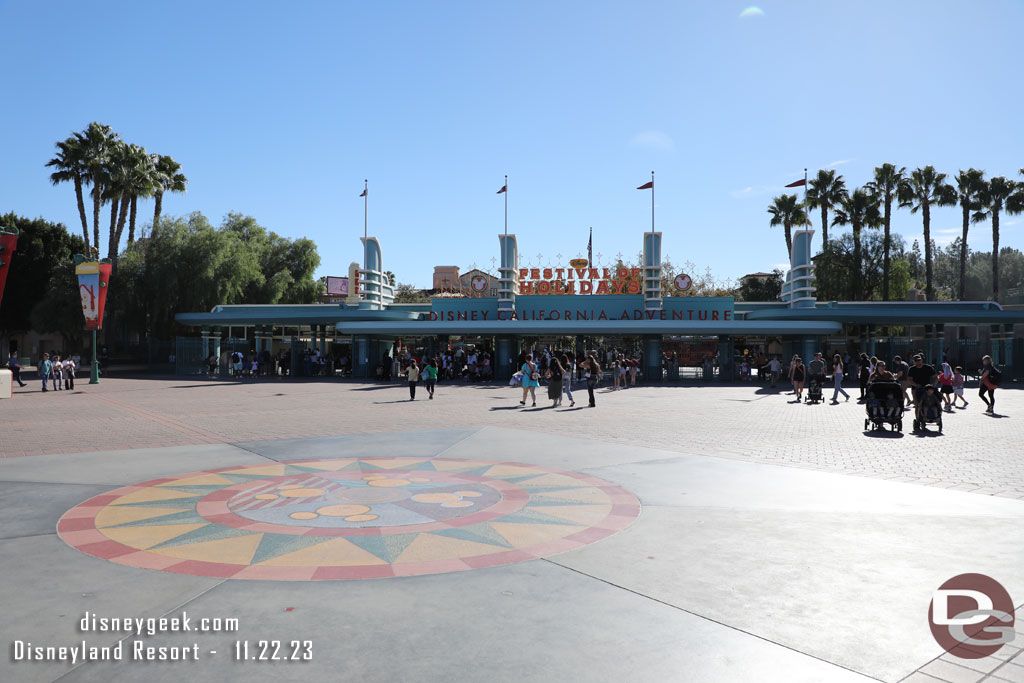 12:51pm - Making my way over to Disney California Adventure