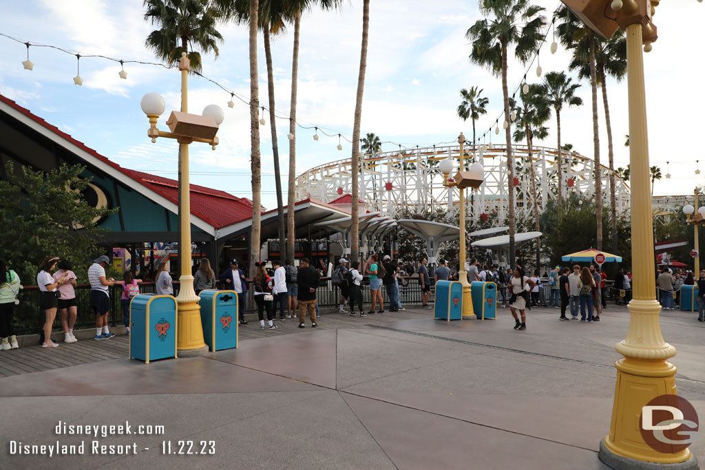 The single rider queue for the Incredicoaster