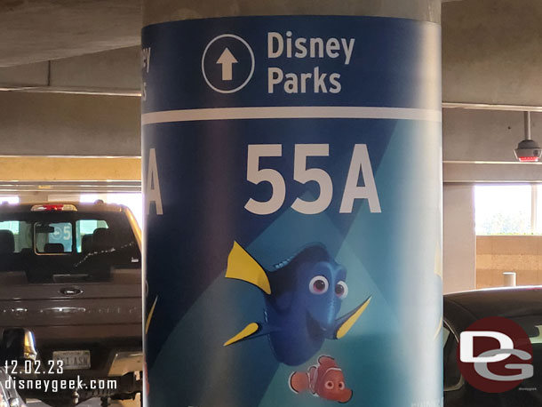 8:06am - Parked near the escalators on the 5th level of the Pixar Pals structure today.