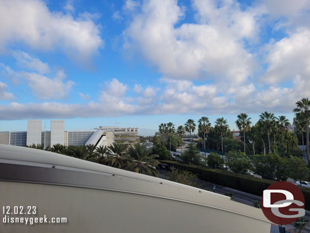 Disneyland Drive was backed up with guests trying to enter the parking structure.